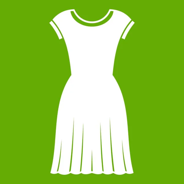 Mujer vestido icono verde — Archivo Imágenes Vectoriales