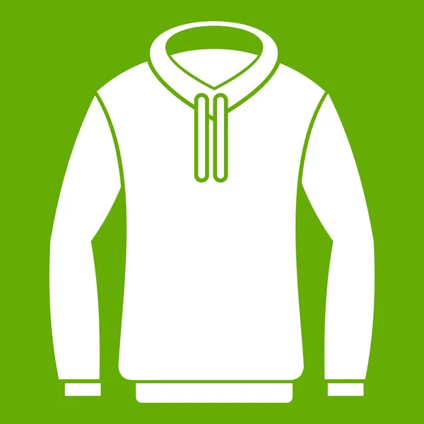 Hoody icono verde — Vector de stock