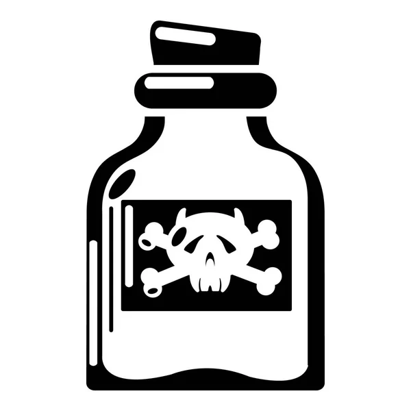 Toxin flaska ikon, enkel stil — Stock vektor