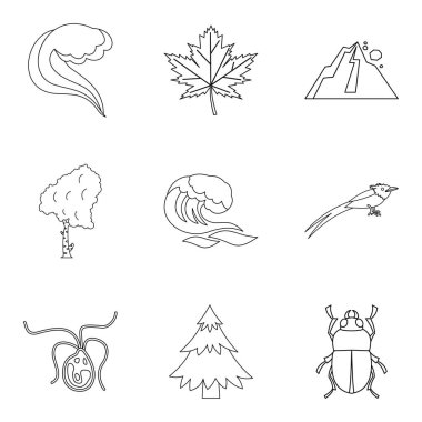 Yerel Icons set, anahat stili