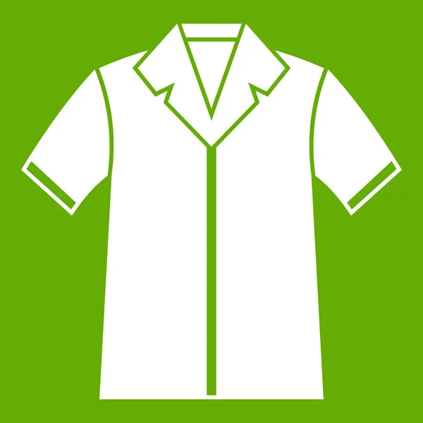 Camisa pólo ícone verde —  Vetores de Stock