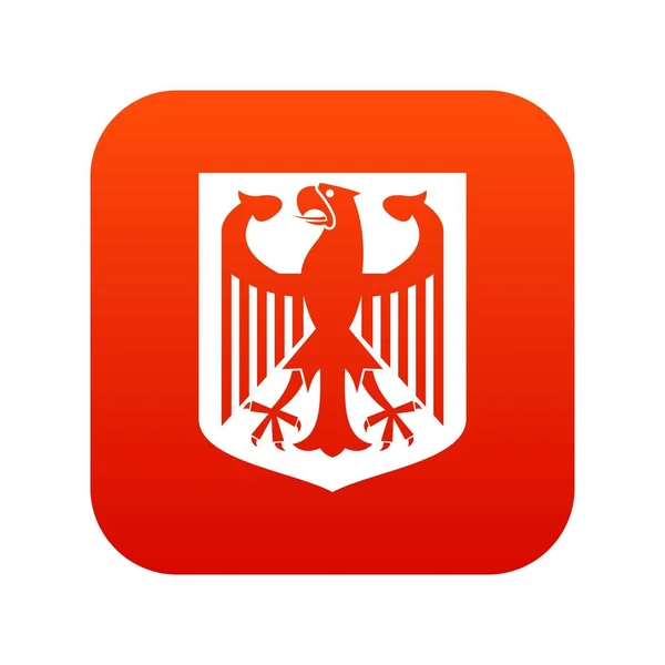 ドイツの紋章付き外衣アイコン デジタル赤 — ストックベクタ