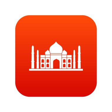 Taj mahal simgesi dijital kırmızı