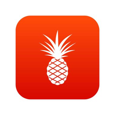 Ananas simgesi dijital kırmızı