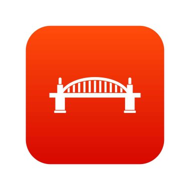 Köprü simgesi dijital kırmızı
