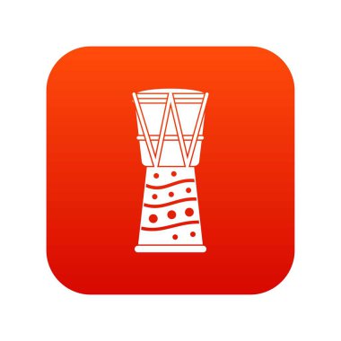 Tamtam simgesi dijital kırmızı