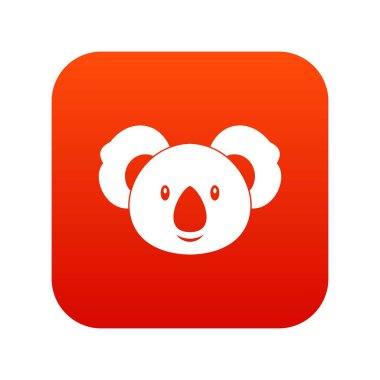Koala simgesi dijital kırmızı