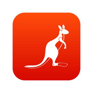 Kanguru simgesi dijital kırmızı