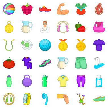 Yakışıklı Icons set, karikatür tarzı