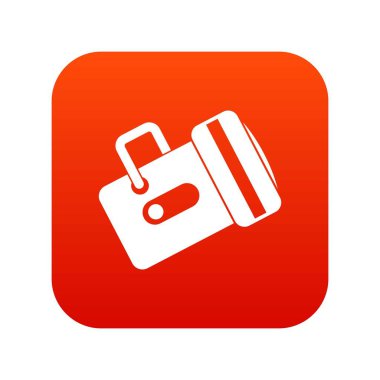 El feneri simgesi dijital kırmızı