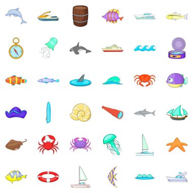 Kayan Icons set, karikatür tarzı