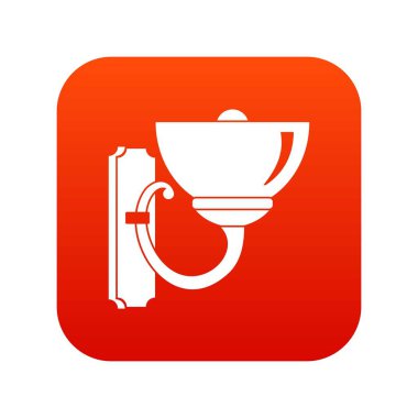 Duvar lamba simgesi dijital kırmızı