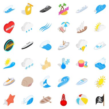 Filo Icons set, izometrik stili