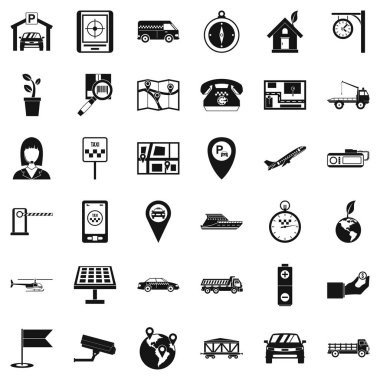 Navigasyon cihazları Icons set, basit tarzı