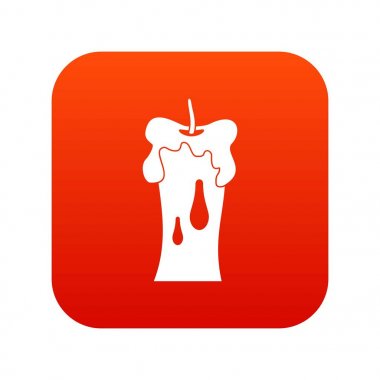 Tuta mum simgesi dijital kırmızı