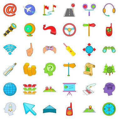 Yol Icons set, karikatür tarzı