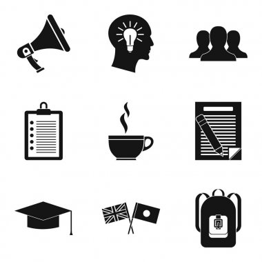 Seminer Icons set, basit tarzı