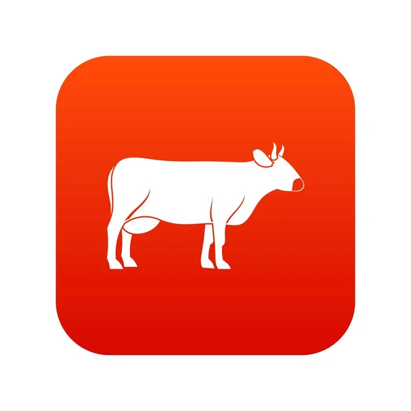 Krowa cyfrowy czerwony — Wektor stockowy