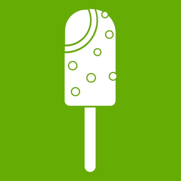 Ice cream icon green — Stock Vector