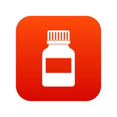 Tıp şişe simgesi dijital kırmızı