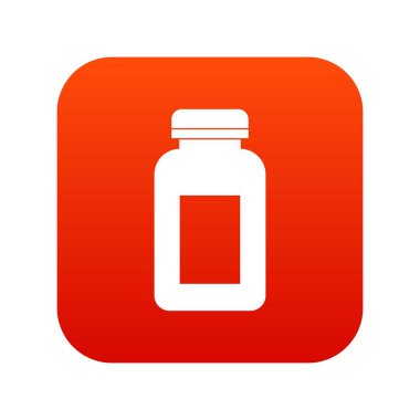 Tıp kavanoz simgesi dijital kırmızı