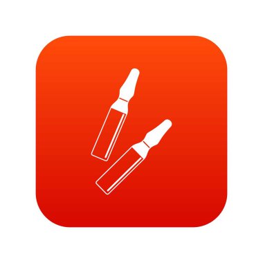 İyot sopa simgesi dijital kırmızı