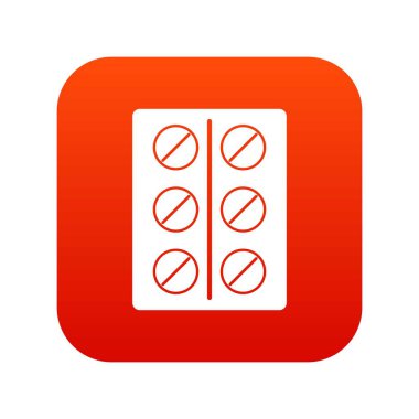 Hapları simgesi dijital kırmızı