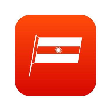 Arjantin simgesi dijital kırmızı bayrağı