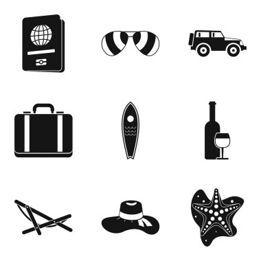 Yeni evli Icons set, basit tarzı