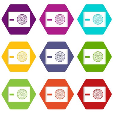 Açık kompresör Klima simgesinin rengi altı yüzlü ayarla