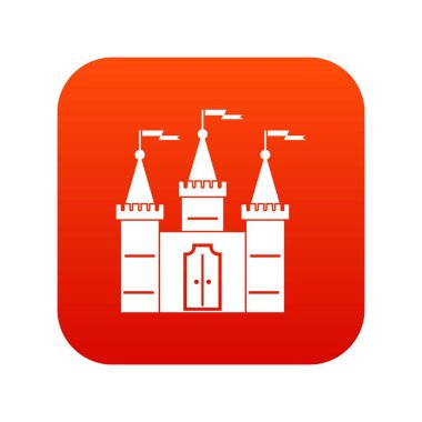 Kale simgesi dijital kırmızı