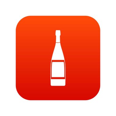 Cam şişe simgesi dijital kırmızı