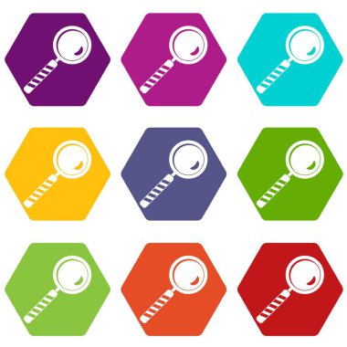 Renk altı yüzlü büyüteç simgesini ayarla