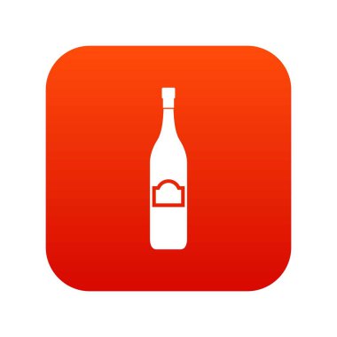 Bir şişe simgesi dijital kırmızı