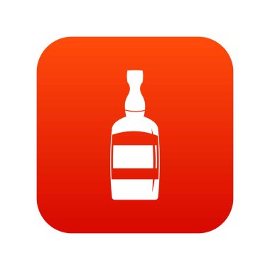 Konyak şişesi simgesi dijital kırmızı
