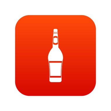 Tasarım şişe simgesi dijital kırmızı
