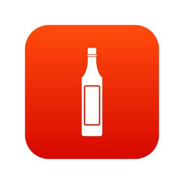 Sirke şişe simgesi dijital kırmızı