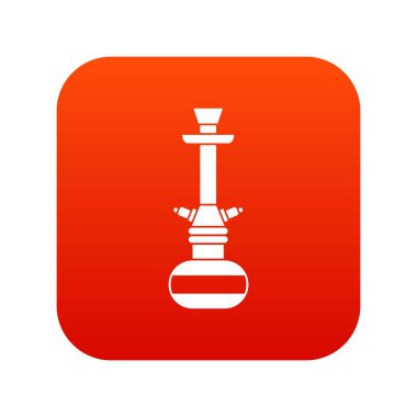 Arap nargile simgesi dijital kırmızı