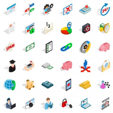 Zorunlu iş simgeler kümesi, izometrik stili