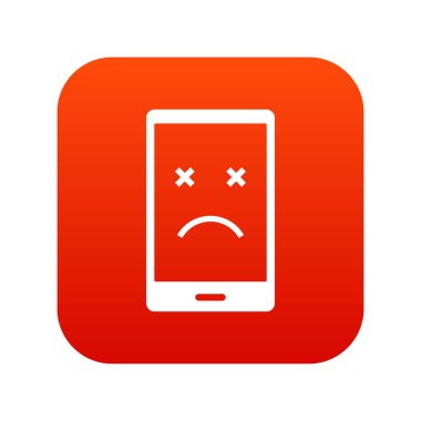 Ölü telefon simgesi dijital kırmızı