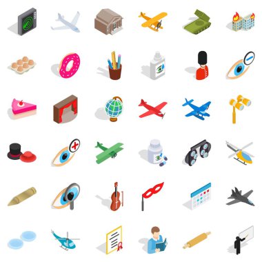 İstila Icons set, izometrik stili