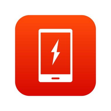 Uyarı telefon simgesi dijital kırmızı