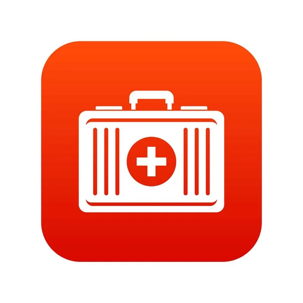 First aid icon digital red — Stock Vector