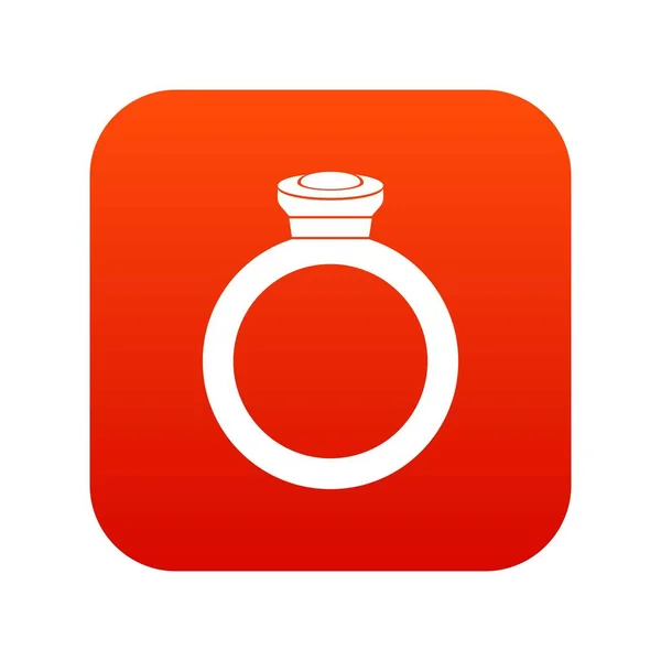 Ring icon digital red — Stock Vector