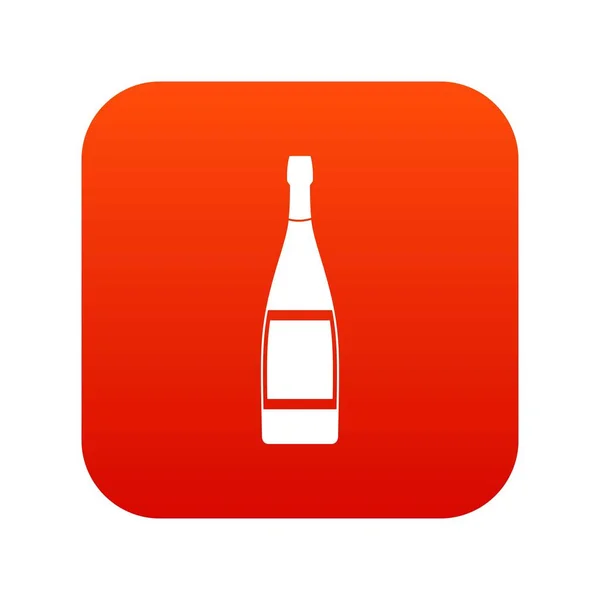 Цифровой красный значок бутылки — стоковый вектор