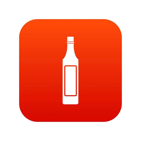 Ícone de garrafa de vinagre vermelho digital — Vetor de Stock