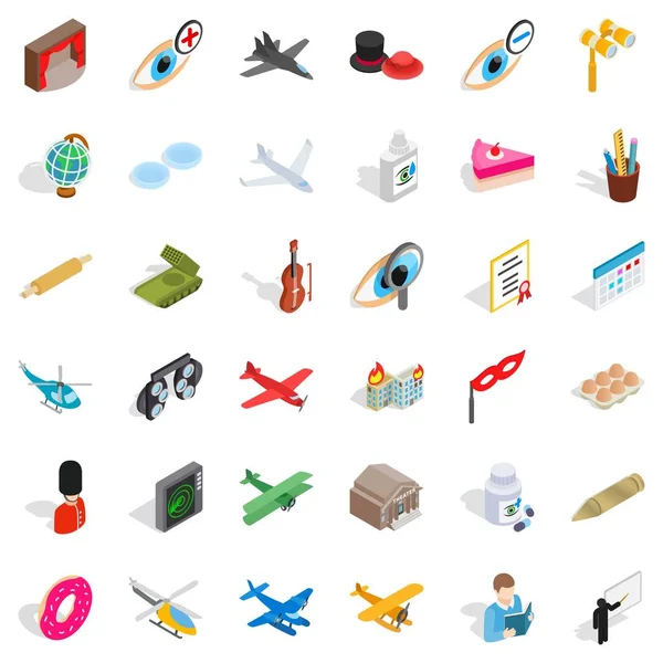 Ocupación icons set, isometric style — Vector de stock