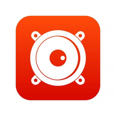 Ses hoparlör simgesi dijital kırmızı