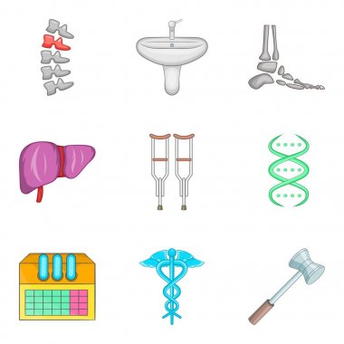 Icons set iyileştirilmesi, karikatür tarzı