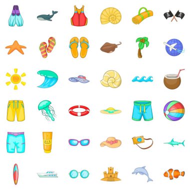 Su Icons set, karikatür tarzı alanı